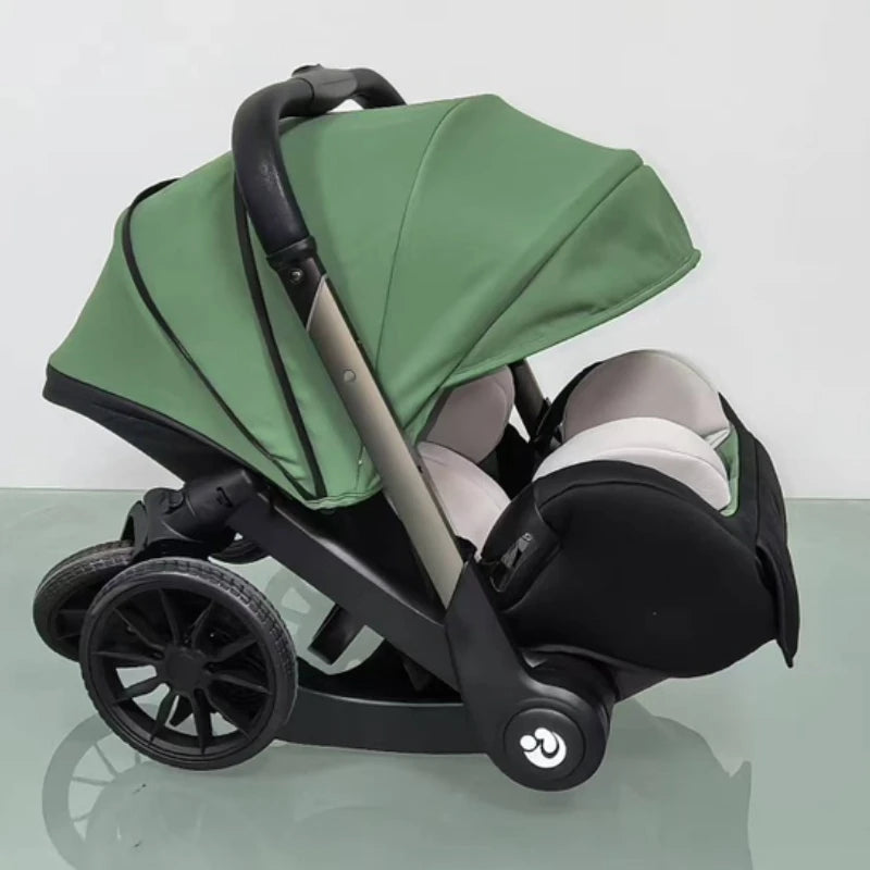 2025 New Baby Stroller 4in1 Multifunctional Newborn Baby Stroller 3in1 Foldable Basket Type Seat Lightweight Travel Pram