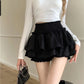 Mini Skirt Cute Sexy Balletcore Elastic High Waist Ball Gown Ruffle Patchwork Lolita Skirt Short Korean Sweet Y2K Women Clothing