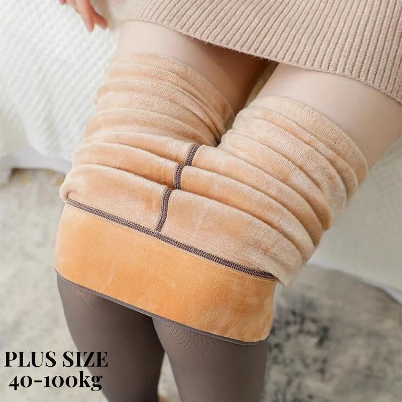 2025 120KG Warm Winter Tights Plus Size Sexy Pantyhose Women Fake Stockings Panty Skin Effect Thick Translucent Tights Leggings