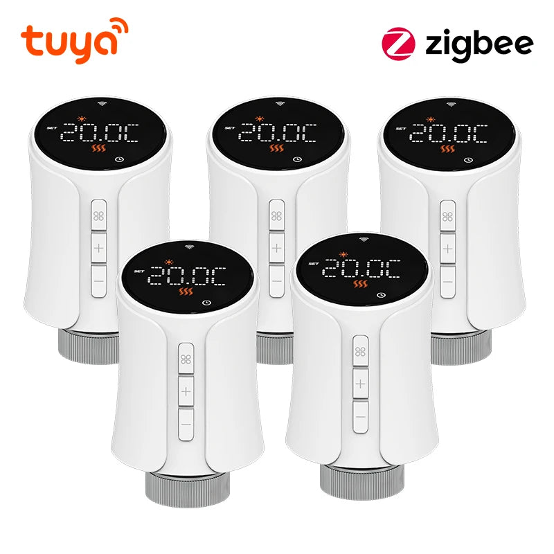 Tuya Thermostatic Radiator Valve Zigbee Thermostat Radiator Valve Tuya Zigbee Smart Home Wifi  Temperature Controller Alexa