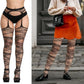 3 Pcs Pantyhose Fishnet Sexy Thigh-High Stockings Suspender Stockings for Women Garter Belt Stockings Hollow Out Pattern Tights