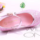 Girls High Heels Children's Leather Shoes Small Children Princess Single Shoes Sequins Students Dance Performance Gift