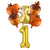 6Pcs Autumn Forest Animals Kids Birthday Party Decoration Squirrel Pine Cone Foil Balloon With 0-9 Number Ball Thanksgiving Gift