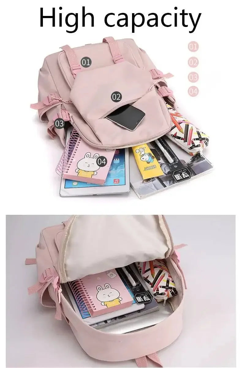 KPop Demon Hunters Huntrix Backpack Women Men Fashion Travel Saja Boys Rumi Zoey Mira Backpacks Outdoor Sport School Bag