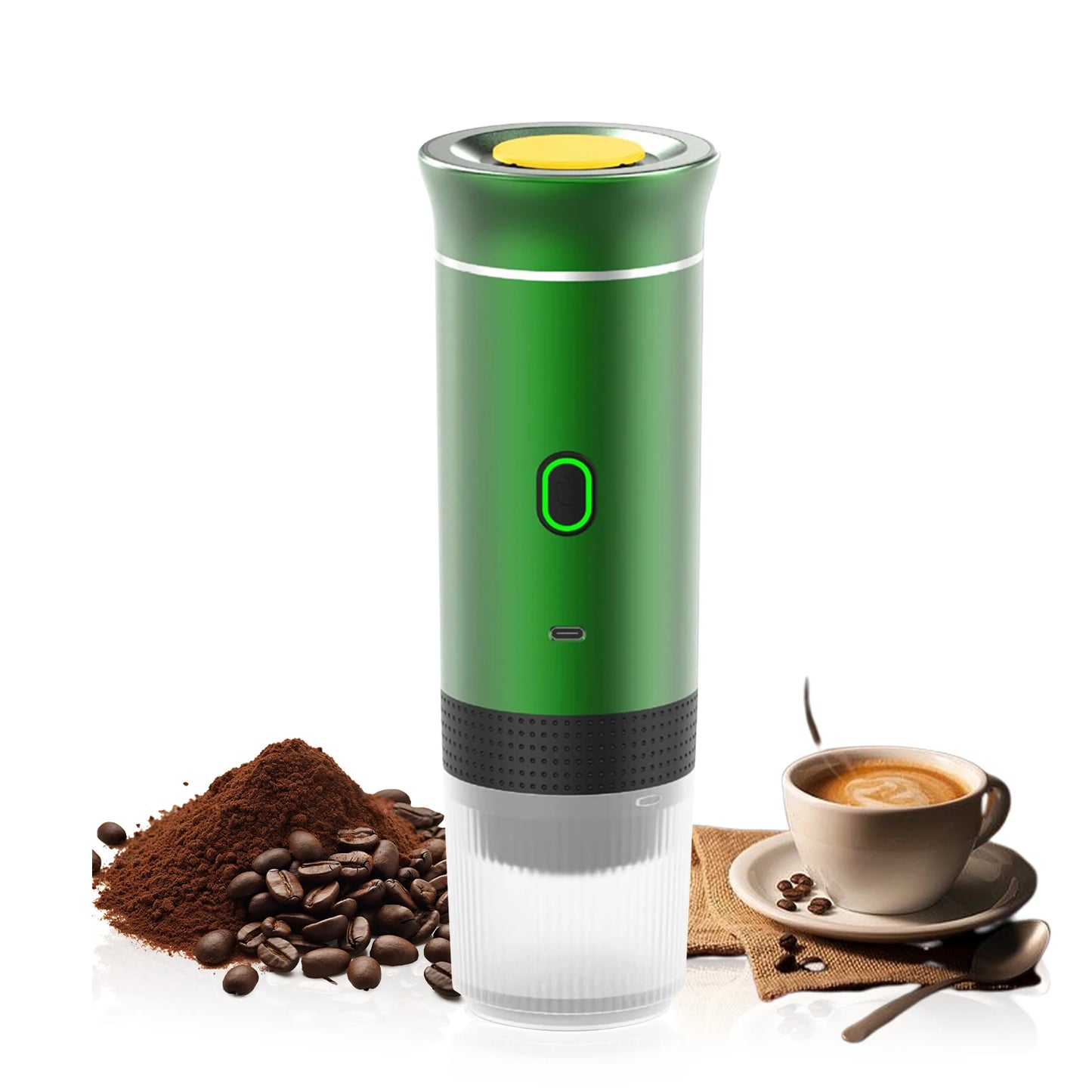 Portable Electric Capsule Coffee Maker Espresso Pot Cordless Heating Pump Press Coffee Maker Travel and Car 3 in 1 Coffee Pot