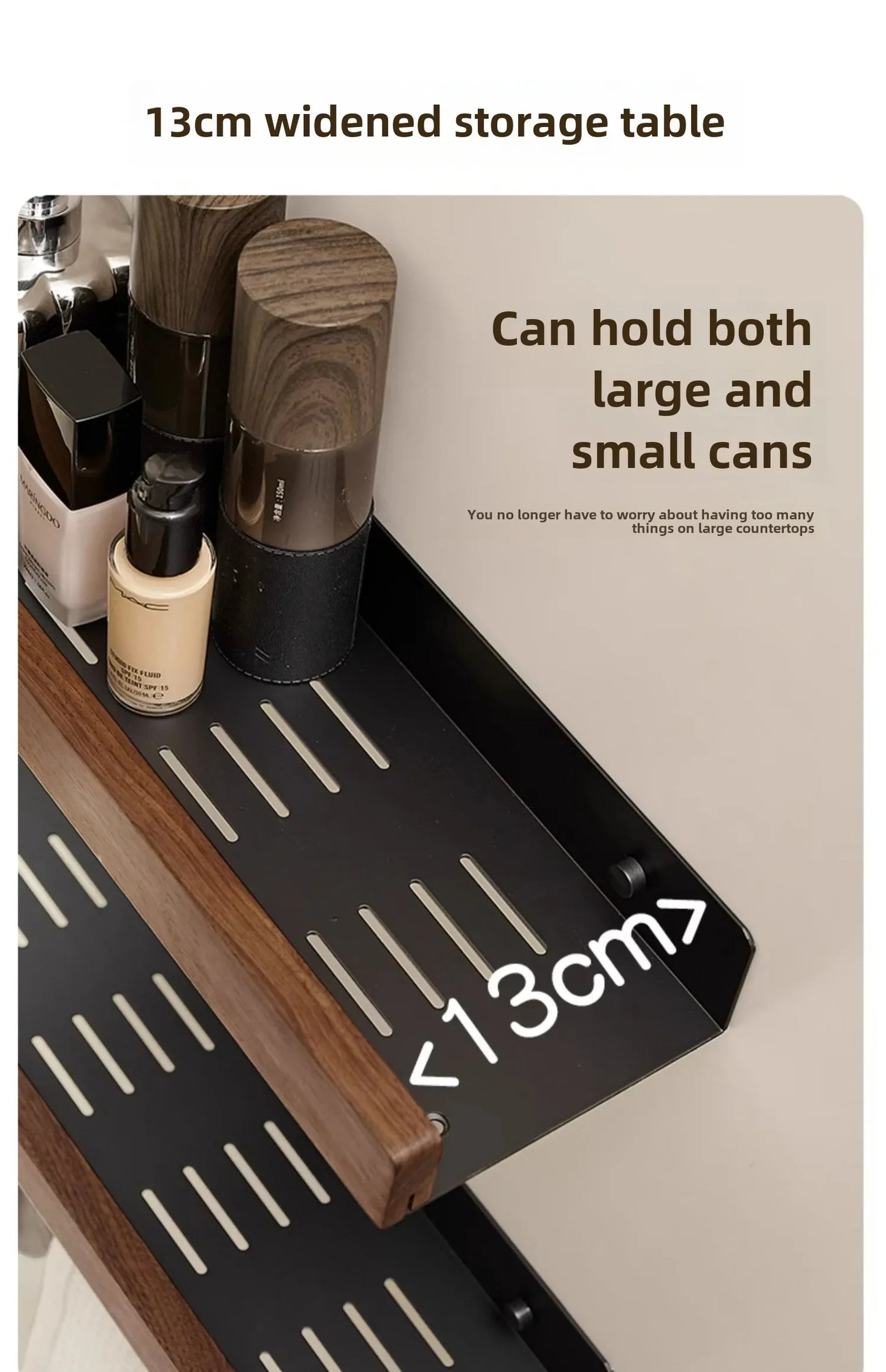 Walnut bathroom toilet shelf no punch toilet sink restroom wall storage towel racks