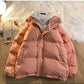 2026 Korean Winter Leisure Cotton Clothes Women Parker coat Y2K Multi-functional Fake Two Pocket Zipper Down Jacket Thick Coat