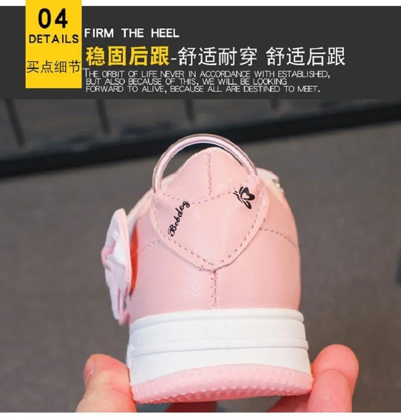 Teenagers outdoor sneakers Student girls' cute bow sports shoes Comfortable soft sole running shoes casual tennis shoes