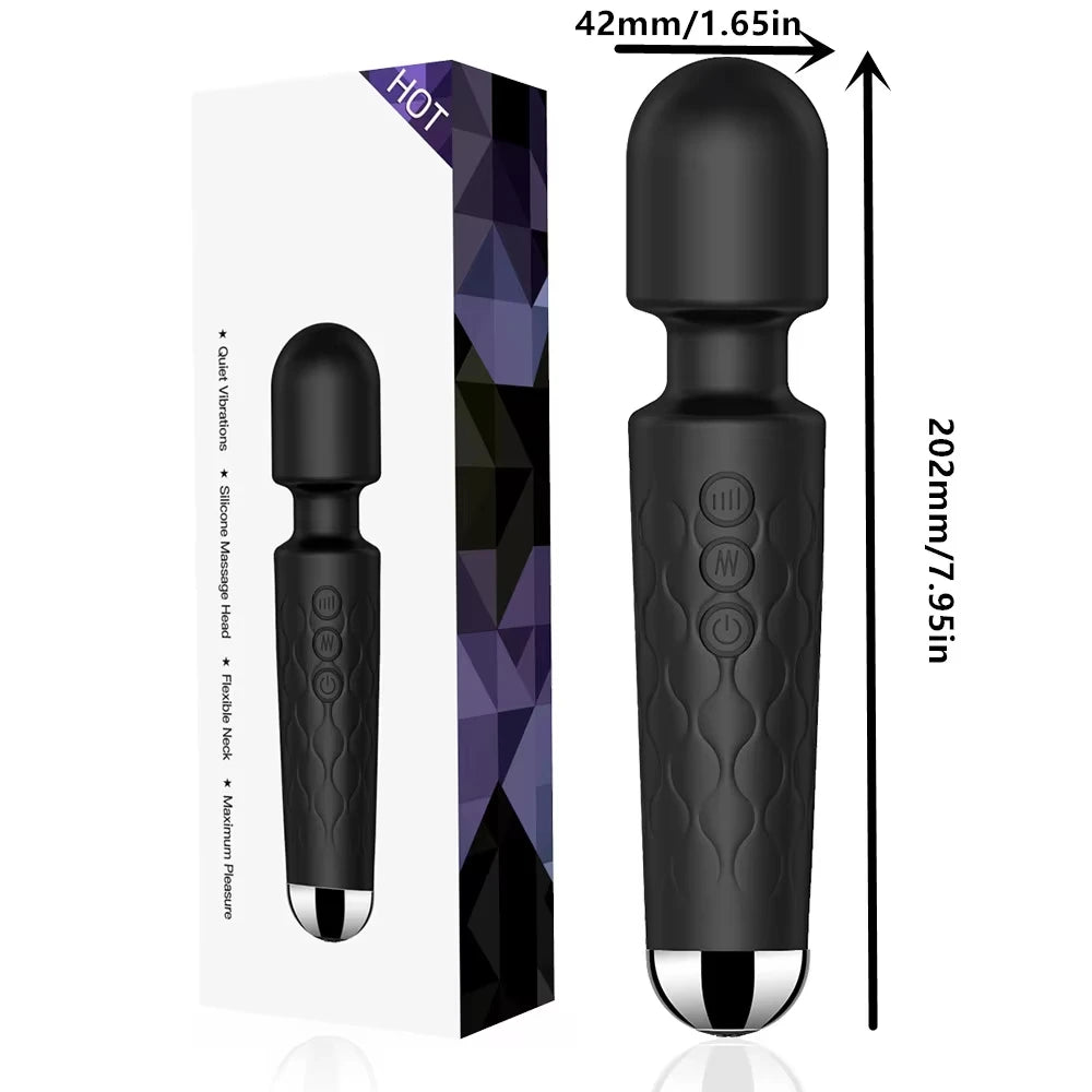USB Rechargeable Powerful Clitoris Vibrator AV G-Spot Massager Sexual Wellness Erotic Adult Toy for Women