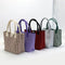 New Knitted Large Capacity Simple Stylish Handbag Customizable Personality Weave Bag Commuter Friendly Birdseye Pattern