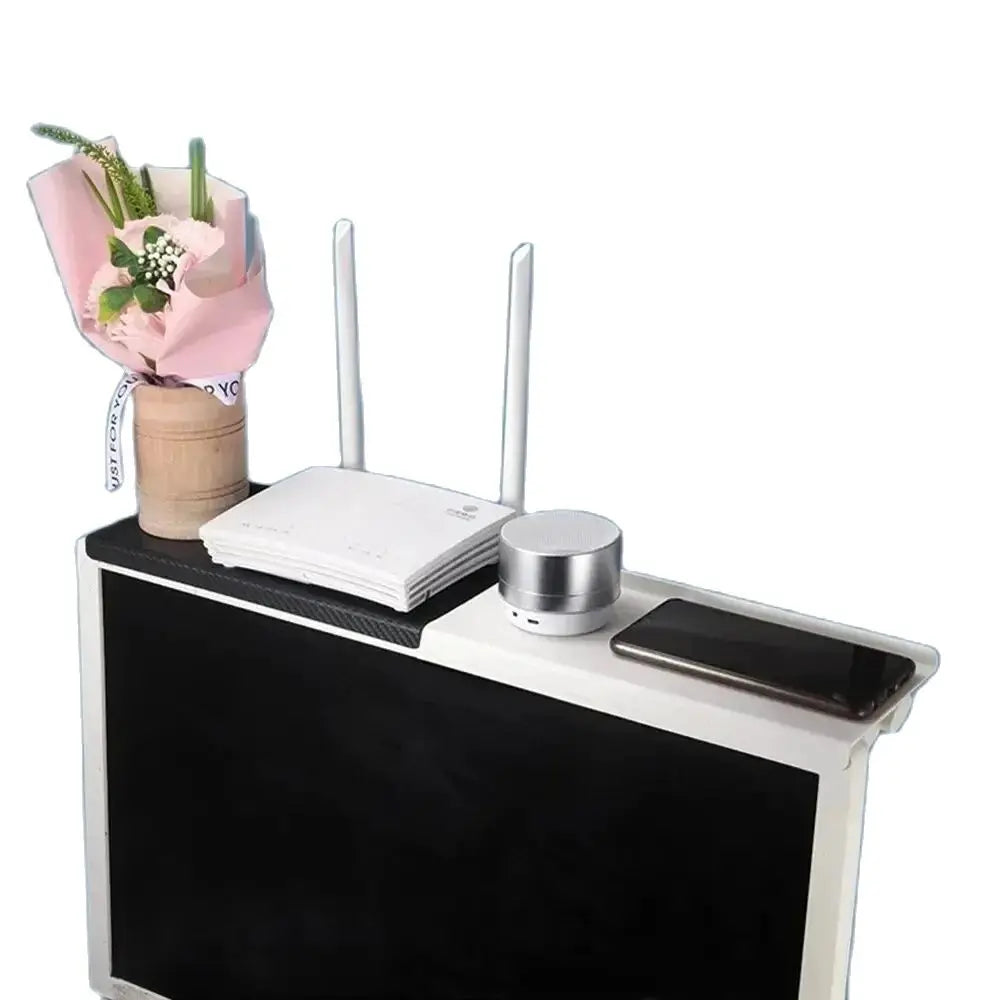 Home Organizer Adjustable TV Screen Top Shelf Rack Computer Monitor Desktop Display Stand TV Rack Router Storage Rack Holder