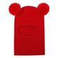 Kids Yarn Knit Balaclava Cap Autumn Winter Pullover Ear Protection Double Ball One-piece Baby Christmas Gift Hat