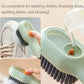 Multifunction Cleaning Shoe Brush Soft Automatic Liquid Shoe Brush Long Handle Clothes Soap Brush With Hook Clean Tool
