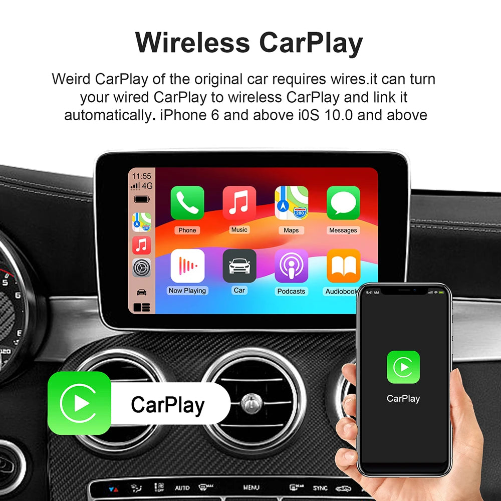 Android 13 TV Box Smart CarPlay Ai Box Wifi Wireless Android Auto Built-in Play Store For YouTube Netflix OEM CarPlay Cars