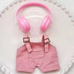 labubu clothes for 15-17cm Labubu clothing set includes headphones waist belt pants and accessories