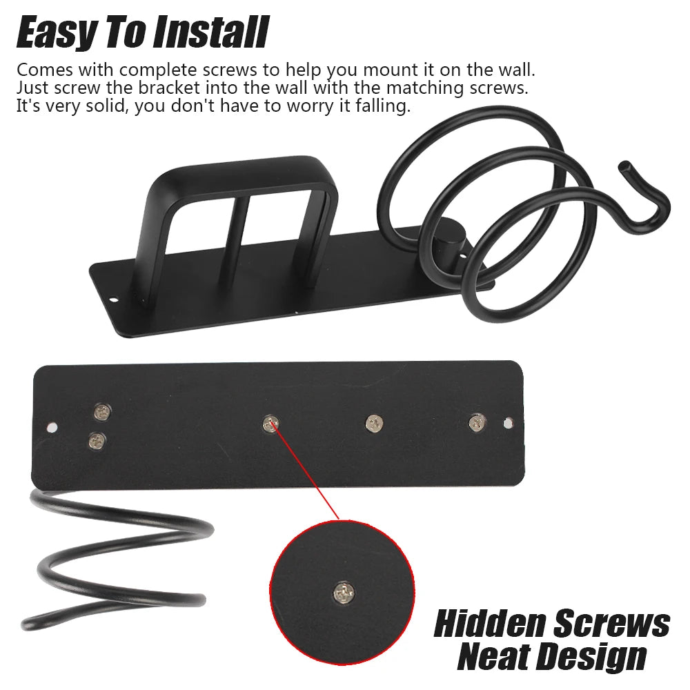 Hair Dryer Holder Rack Organizer Hair Straightener Holder Storage Rack Bathroom Shelf Storage Accessories Wall Mounted