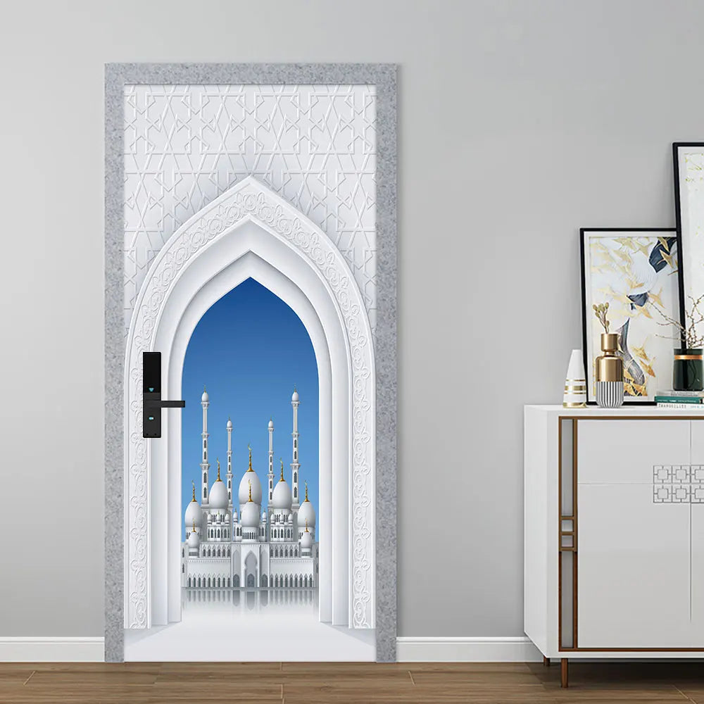 Simulation Of Gilt Leaves DIY Door Stickers Home Decoration Wall Sticker Kitchen Art Mural Peel & Stick Waterpoof PVC Wallpaper