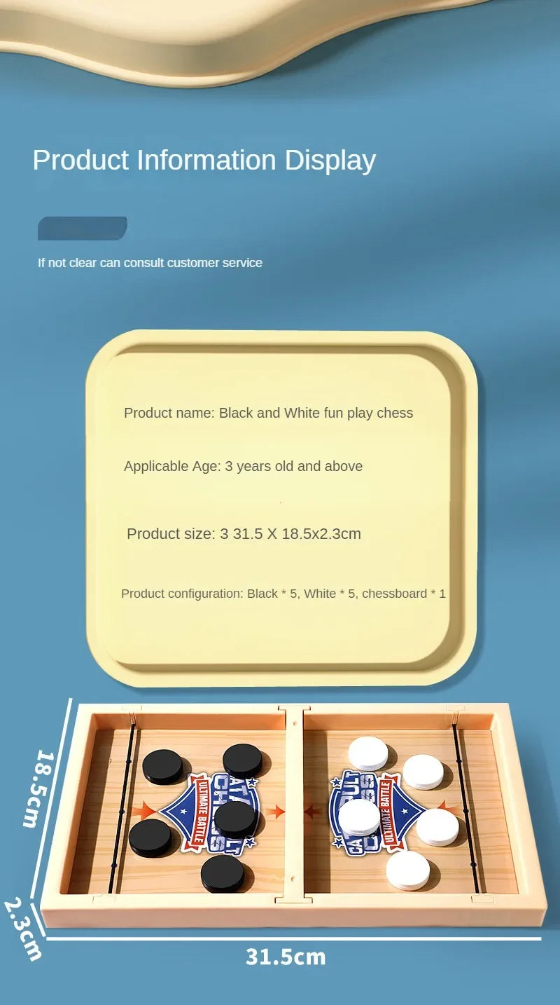 Fast Sling Puck Game Slingshot Chess Table Chess Puzzle Party Game Adult Child Family Game Desktop Battle Board Games