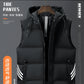 Waistcoat for men spring and autumn waistcoat for Korean men fashion slim handsome vest warm down cotton vest with hat