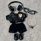 Labubu Baby Clothes Are Cool and Trendyy Earphones Leather Jacket Top Suit First, Second and Third Generation Labubu Clothes Enamel Doll Wear