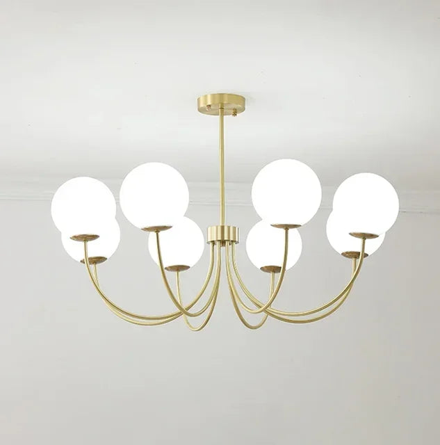 Modern luxury chandeliers E27 Bulb glass ball chandelier minimalism suspension design Living Room kitchen island pendant light