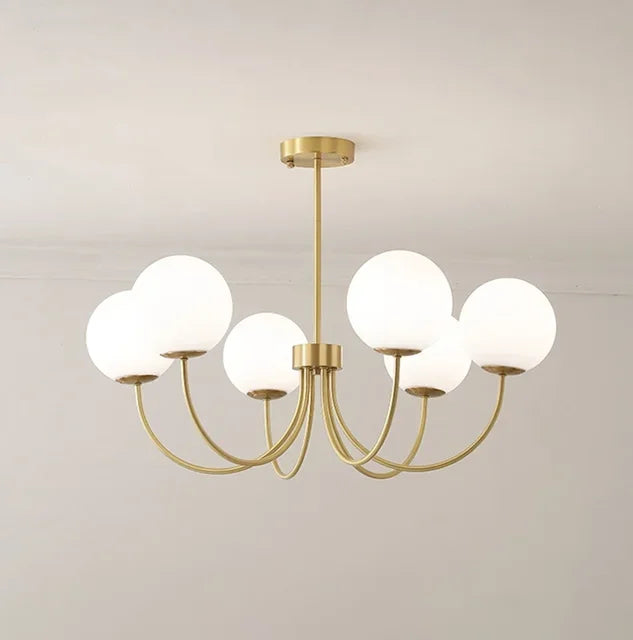 Modern luxury chandeliers E27 Bulb glass ball chandelier minimalism suspension design Living Room kitchen island pendant light