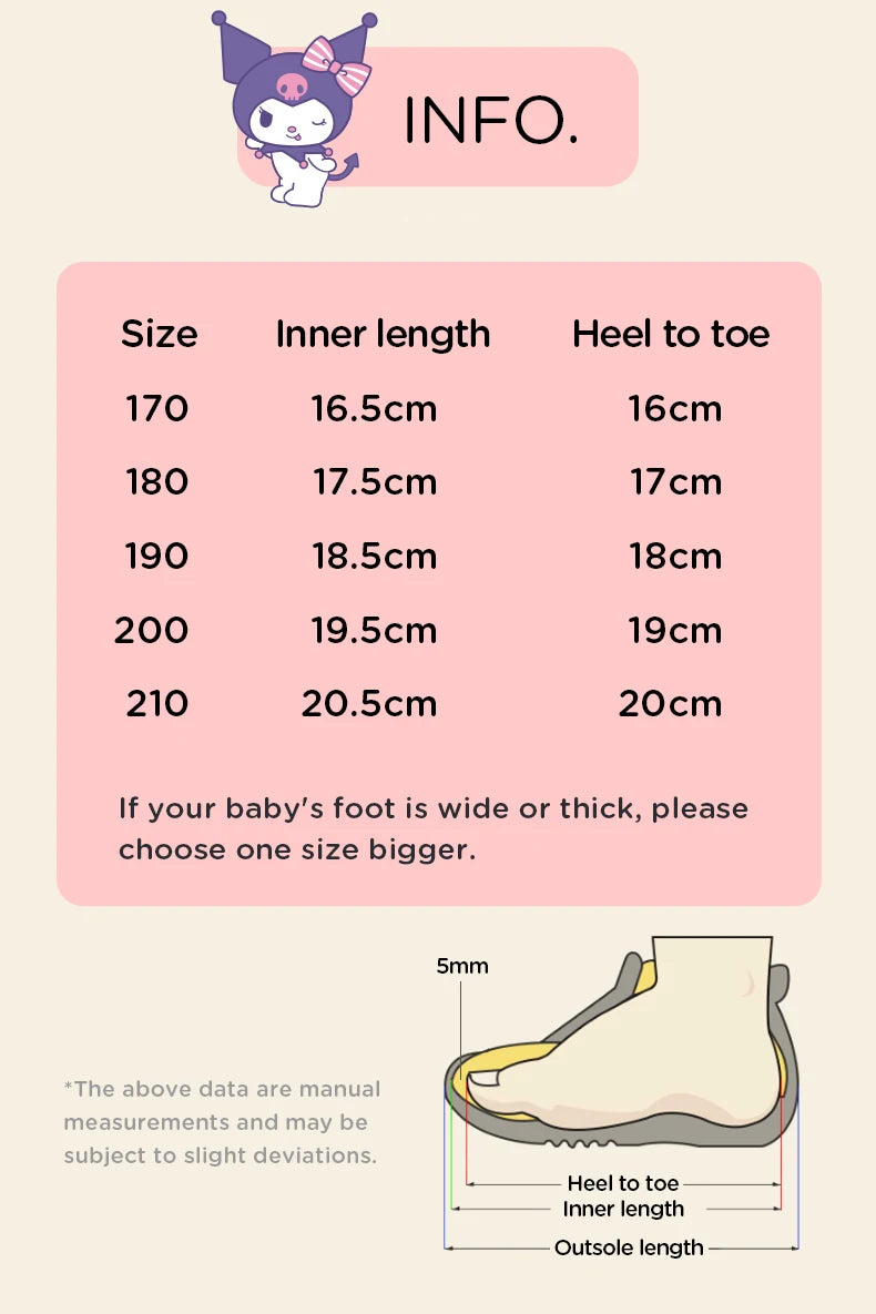 Sanrio Children's Rain Boots Cute Kuromi Melody Pachocco Non-slip Rain Shoes For Boys And Girls Waterproof Shoes Summer Summer