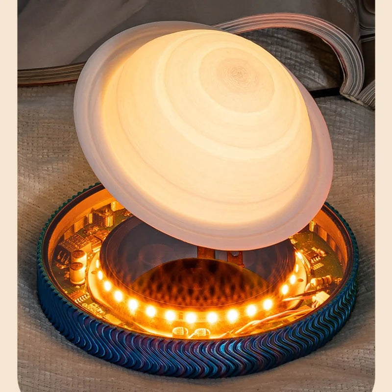 Magnetic Levitating Bulb Saturn Moon Lamp Levitating Rotating Table Lamp Creative Office Home Decoration Unique Gifts