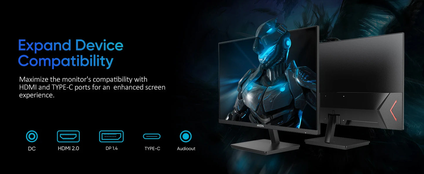 New ARZOPA 27inch 180Hz 2K FastIPS QHD PC Monitor 1ms FreeSync Gaming monitor,M1RC