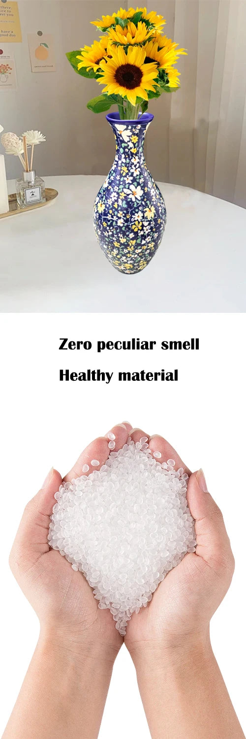 3D Puzzle Vase Building Blocks Unique Flower Vase Curved Puzzle Pieces House Warming Gift for Flower Arrangements Home Christmas