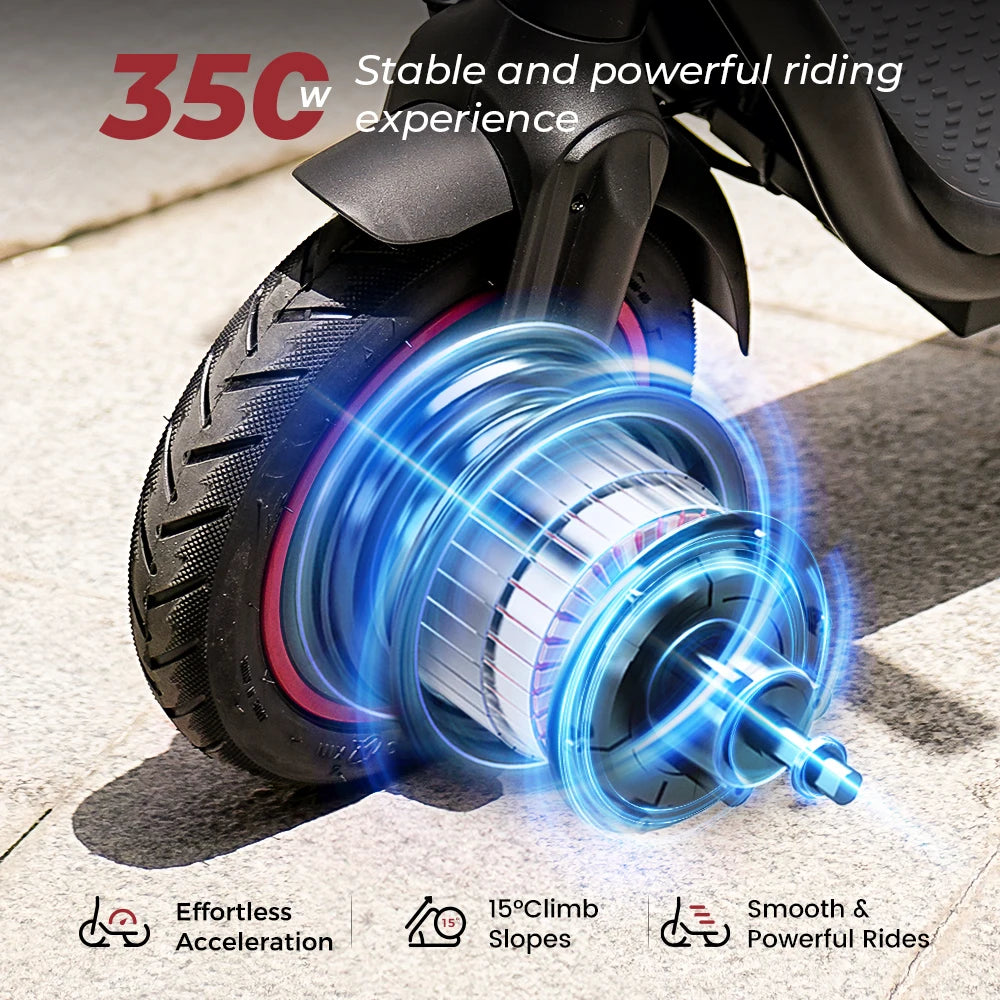 W5 Electric Scooter 350W 36V78Ah 8.5Inch Tire 30KM/H Range 34KM Front Drive Disc Brake Foldable e Scooter With APP Daily Commute