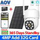8MP 4K AOV Solar Camera Wifi 7/24 Recording Wireless Outdoor Surveillance Camera Dual Lens 365 Days Standby Home Security ICSEE