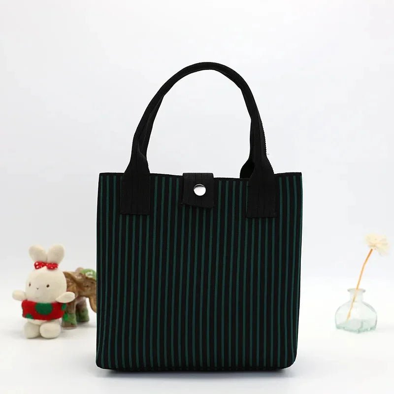 New Knitted Large Capacity Simple Stylish Handbag Customizable Personality Weave Bag Commuter Friendly Birdseye Pattern