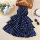 Dress Kids Girls 4-12 Years Black Polka Dot Dress For Girls Stylish Girls Vacation Holiday Clothes Kids Clothes Dress