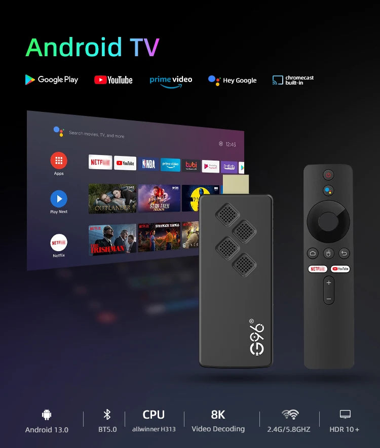 Android 13 8K Ultra HD Smart TV Box Wifi6 Fast Stable Transmission Media Player 4GB64GB Large Memory Netflix Youtube ATV MAXA13