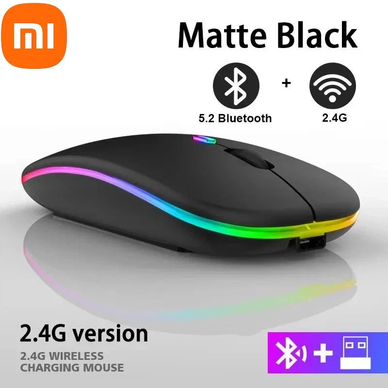 XIAOMI Silent Wireless Mouse Bluetooth-compatible Tablet 2.4G USB Portable Dual Mode Rechargeable 1600 DPI For MacBook Laptop PC