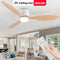 52 Inch Modern DC Ceiling Fan with Light And Remote Control for Living Room Dining Room Bedroom Powerful Airflow Electric fans