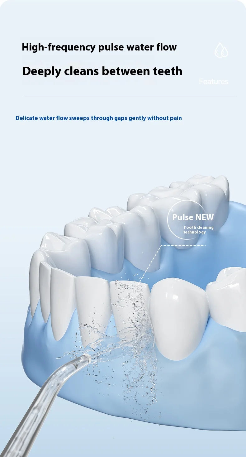 Electric Water Flosser 68000 Pulses-3 Modes, 4 Nozzles,200ML Tank, IPX7 Waterproof, Portable Oral Irrigator for Braces &Gum Care