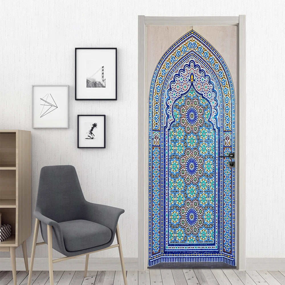 Simulation Of Gilt Leaves DIY Door Stickers Home Decoration Wall Sticker Kitchen Art Mural Peel & Stick Waterpoof PVC Wallpaper