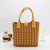 New Knitted Large Capacity Simple Stylish Handbag Customizable Personality Weave Bag Commuter Friendly Birdseye Pattern