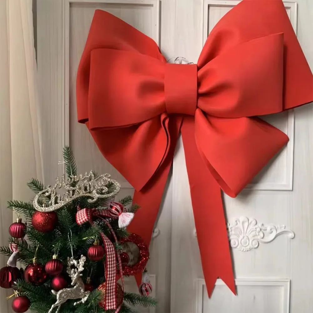 New 30/50/75cm Christmas Giant Bow Large Handmade Bow Knot Kit Party Background Multi-scene Christmas DIY Decor Festivity Decor
