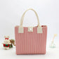New Knitted Large Capacity Simple Stylish Handbag Customizable Personality Weave Bag Commuter Friendly Birdseye Pattern