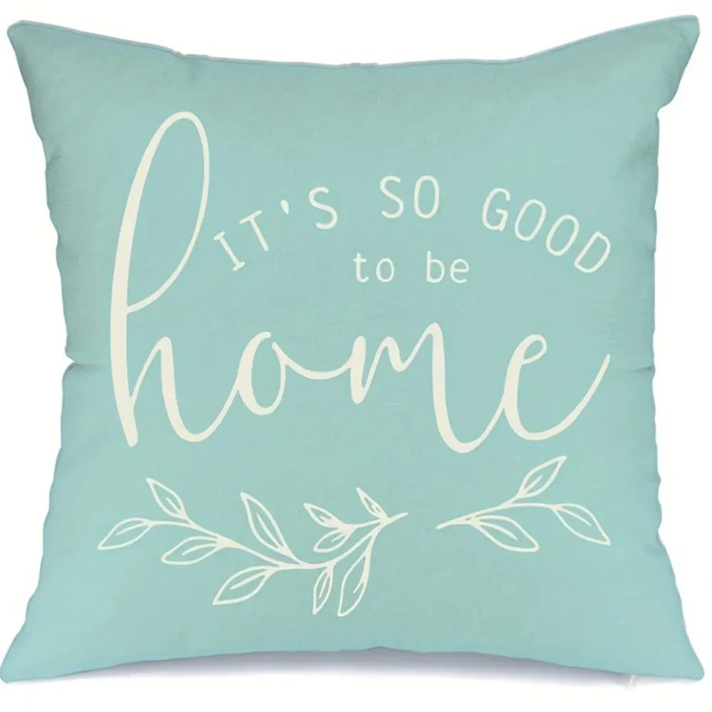 Home Warmth on Pillowcases Cover Bedroom Sofa Decoration Polyester Cushion Cover with Zipper