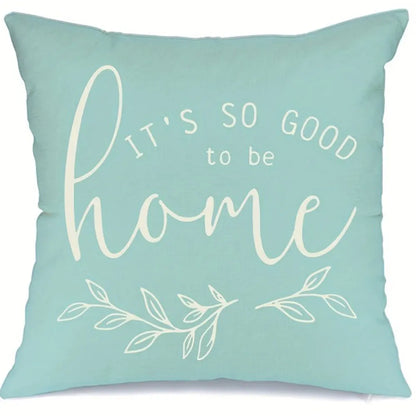 Home Warmth on Pillowcases Cover Bedroom Sofa Decoration Polyester Cushion Cover with Zipper