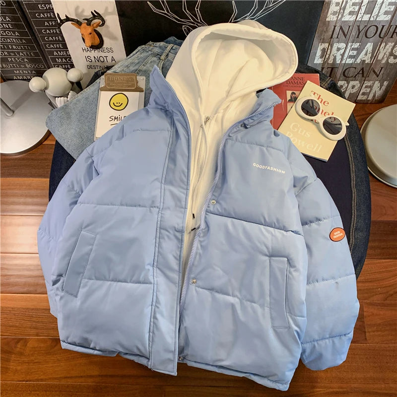 2025 Women's Winter Quilted Jacket Overcoat Thick Cotton Padded Coat Female Oversized  Loose Oversize Coats Hooded Short Parkas