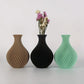 3D Printed Art Vase with Retro Textured Design - High-Quality Plastic, Durable and Resistant