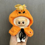 For labubu clothing Accessories Halloween pumpkin baby clothes Dress set accessories For 15-17cm labubu Halloween outfit