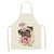 Cute Dog Pug Pattern Cotton Linen Sleeveless Chef Apron Kitchen Aprons Women Home Cooking Baking Waist Bib Pinafore 55x68cm