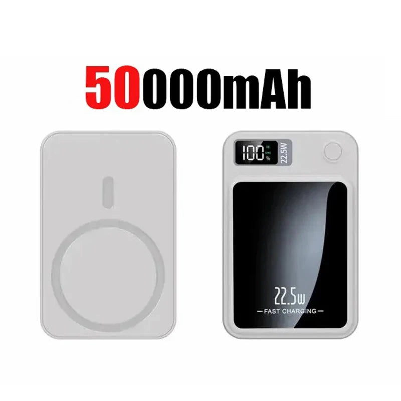 New 200000mAh Magnetic Power Bank Wireless Fast Charger For Magsafe Portable Auxiliary Battery Pack For iphone Huawei Xiaomi