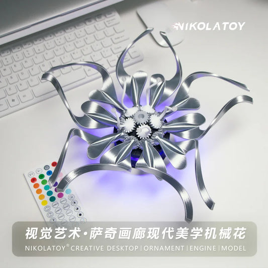 Nikolatoy Saatchi Gallery Modern Aesthetics Visual Art Preserved Flower Desktop Wall-Mounted Mechanical Flower Model Toy